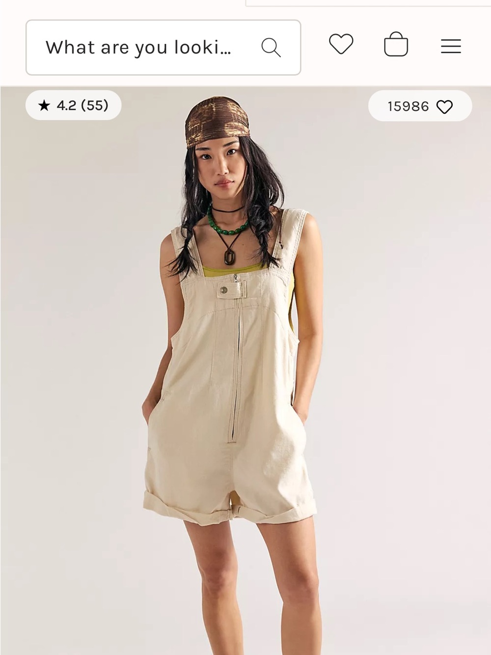 Free People Light Pink Short Overalls Romper